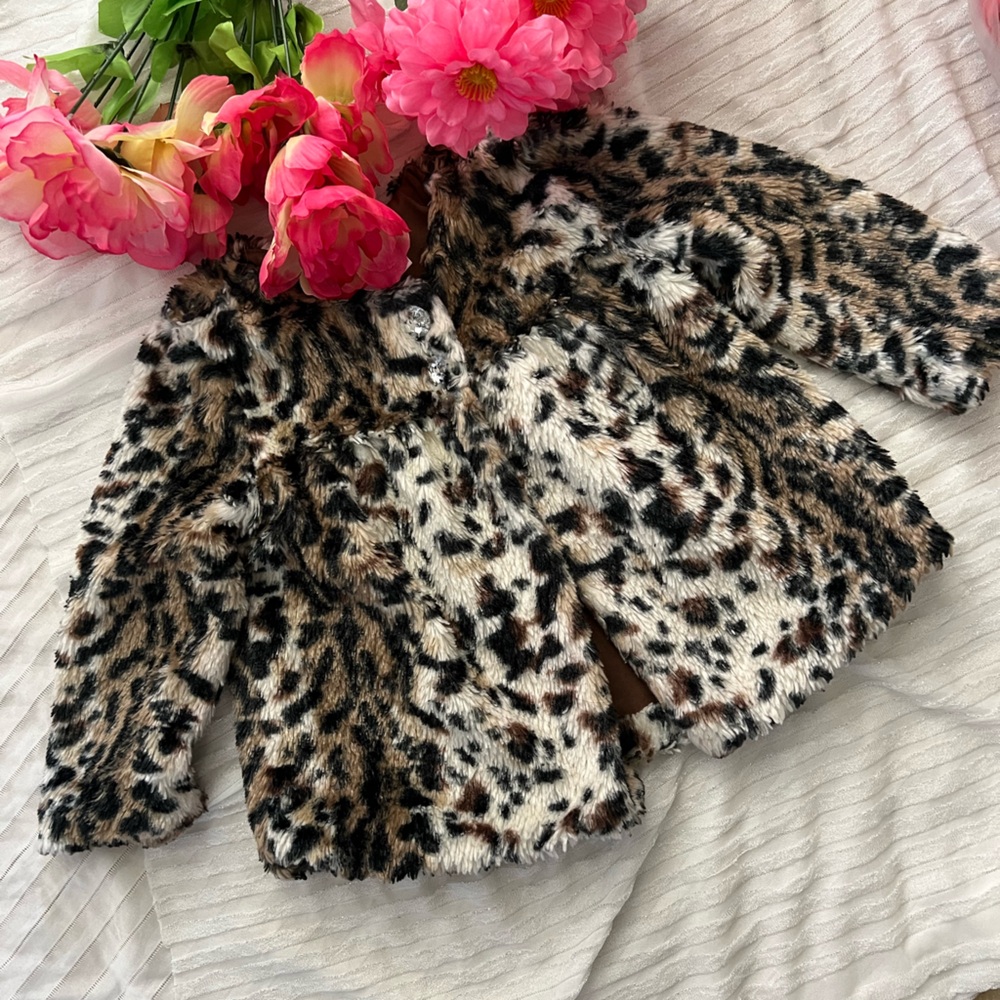 Brown and Black Animal Print Coat